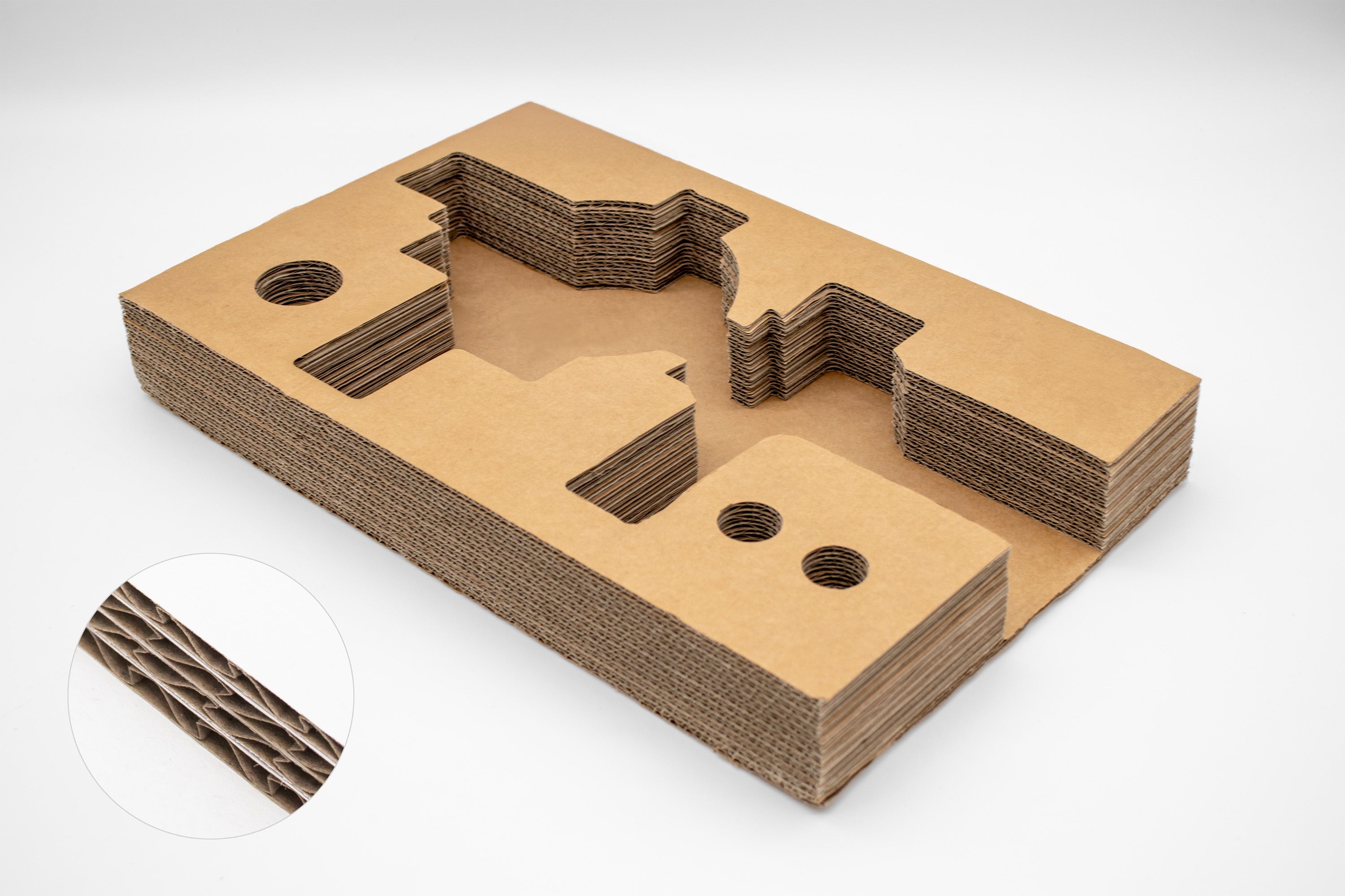 Individual upholstery inlays made of corrugated cardboard | werbegrün