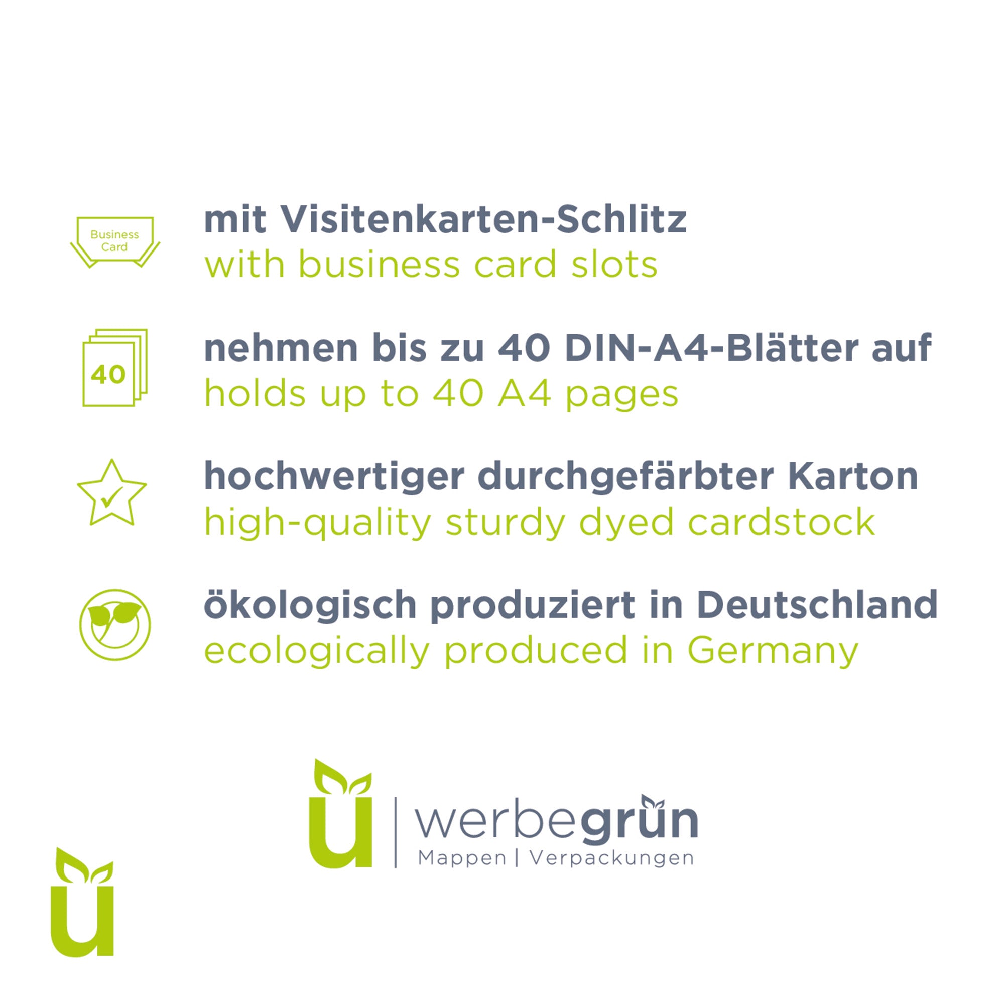 Individually printed presentation folders | werbegrün