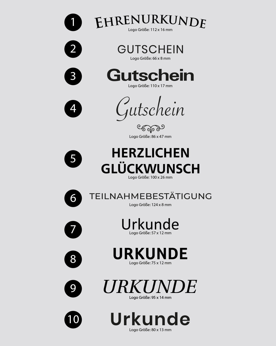 Geprägtes, bedrucktes oder blanko Urkundenpapier A4