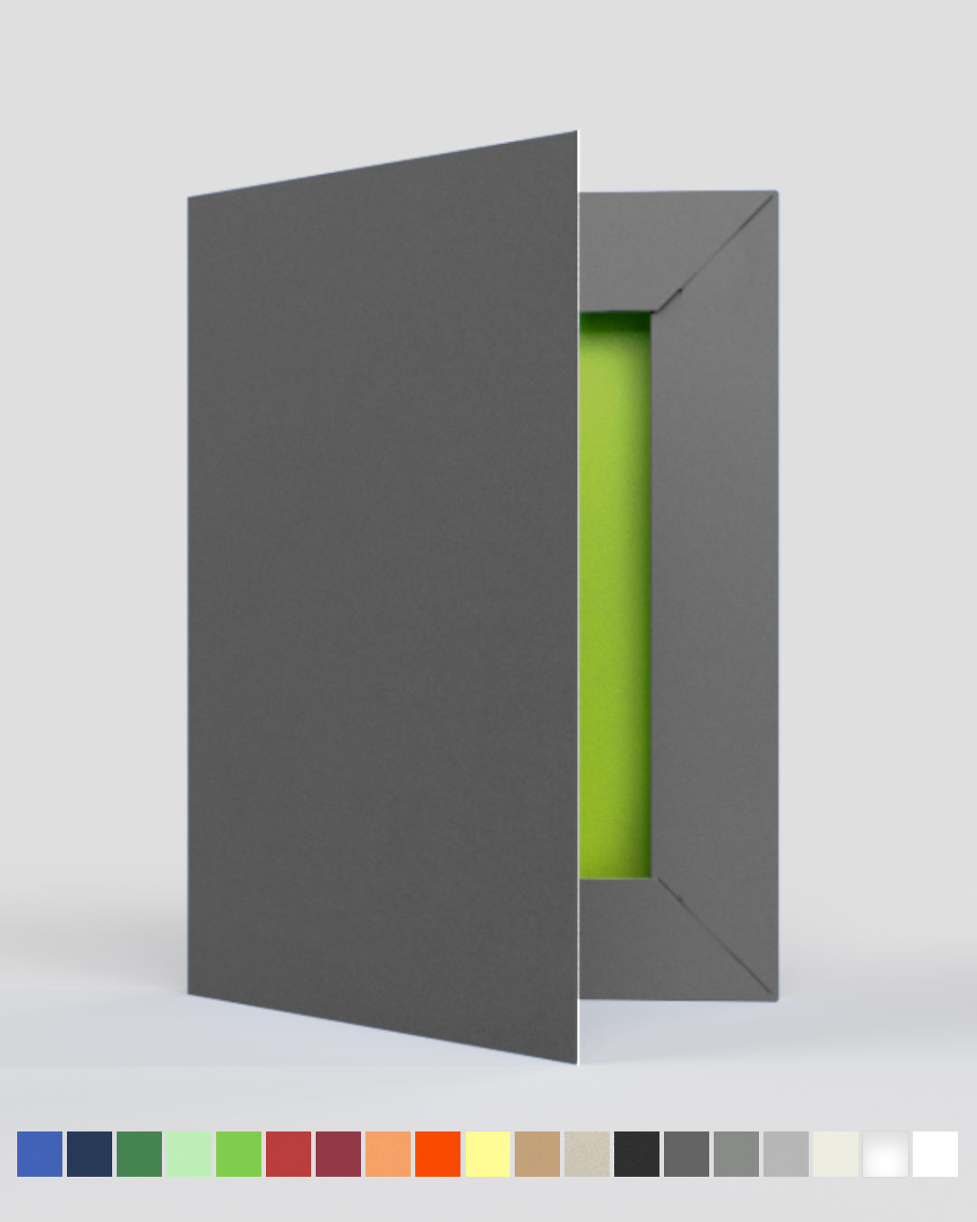 Individualisierbare Sammelmappe A4, FSC® MIX 70%, 320g/m² stabiler Karton, für 50 Blätter, Onlineshop, Hersteller Werbegrün