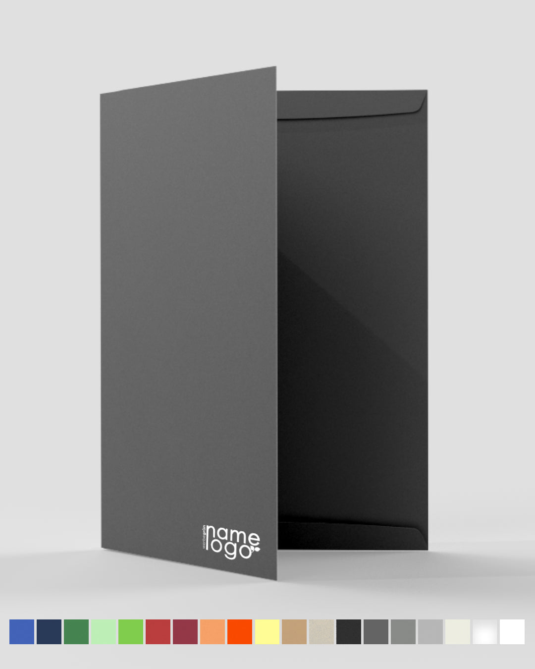 Urkundenmappe A4 anthrazit für Zeugnisse, Zertifikate oder Urkunden, FSC® MIX 70%, 320g/m² Karton, Onlineshop, Hersteller Werbegrün