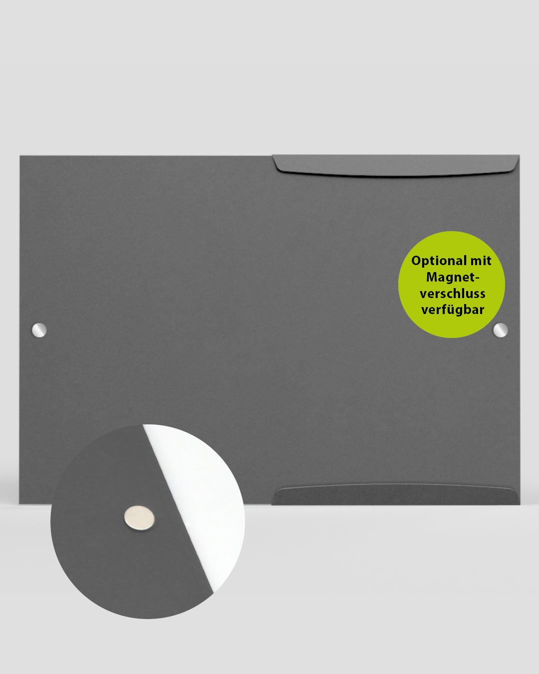 Urkundenmappe mit Magnetverschluss optional im Onlineshop werbegrün erhältlich