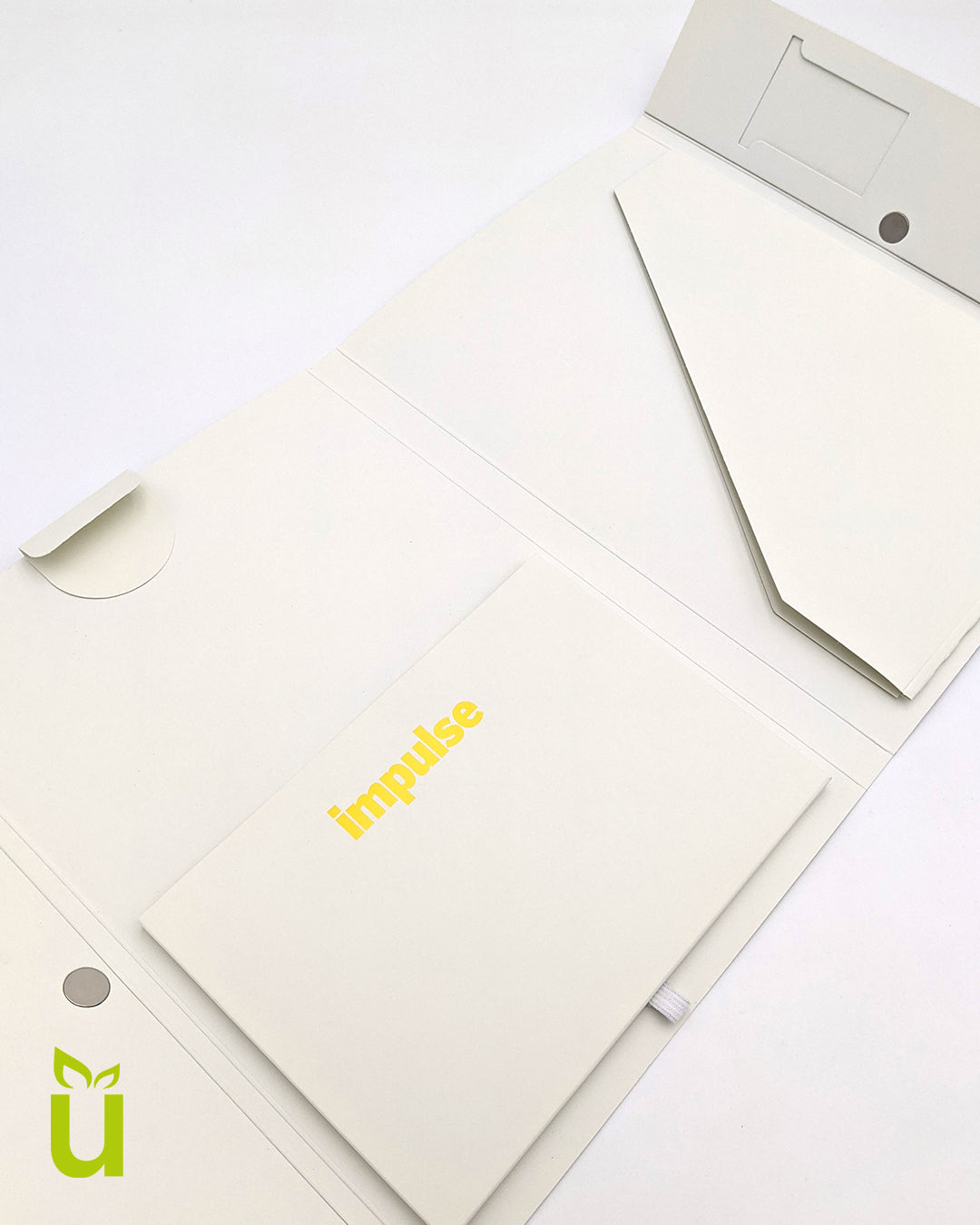 Kunden Konferenzmappe mit Logodruck und Magnetverschluss auf Kundenwunsch von werbegrün.