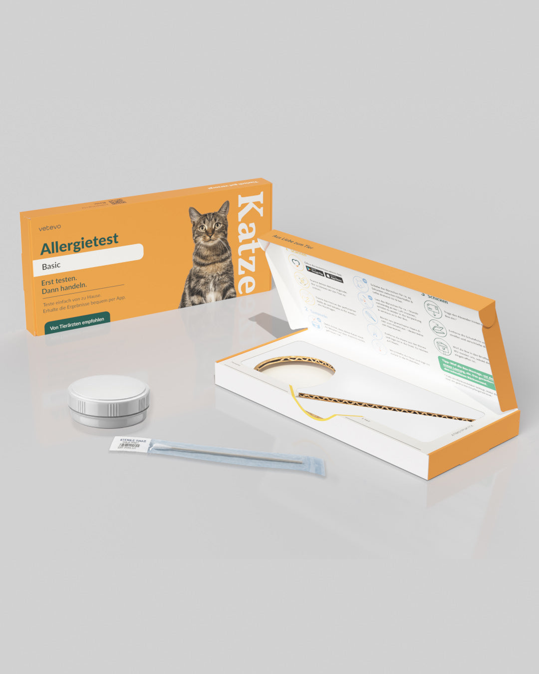 Probebox Testkit für medizinische Probeentnahme und sicheren Versand sowie Rückversand für Laboranalysen und Studien