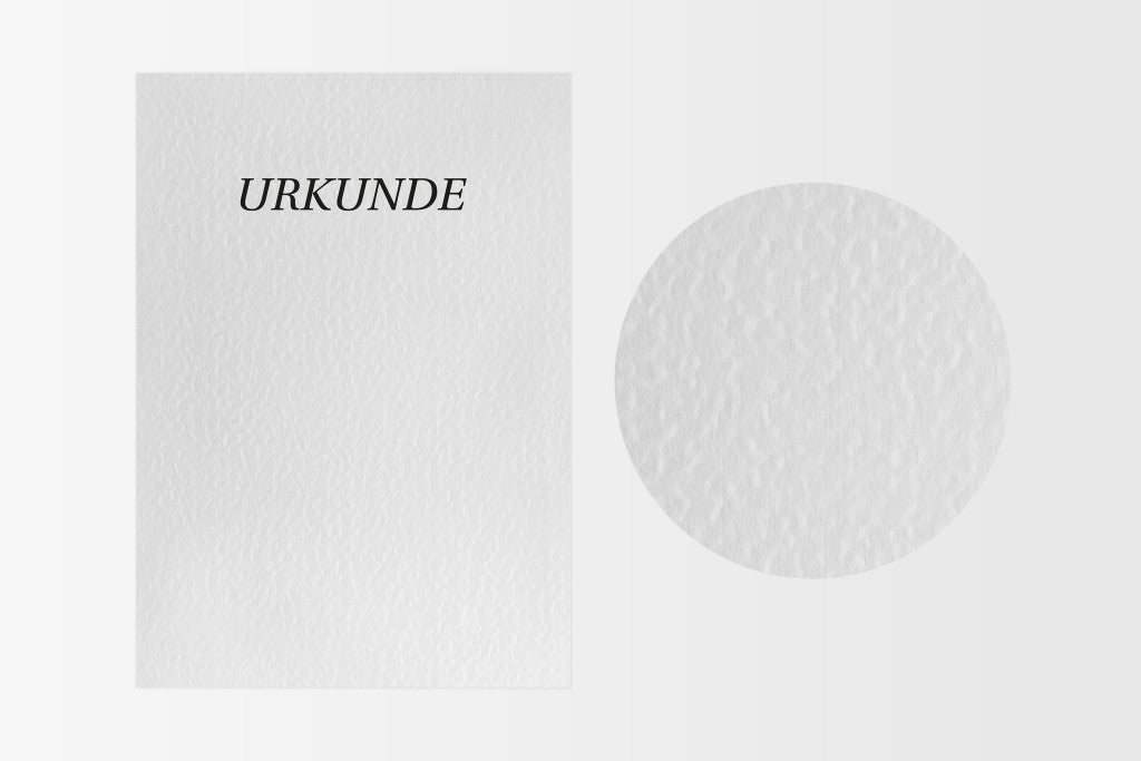 Urkundenpapier A4 mit Prägung & Logo | werbegrün