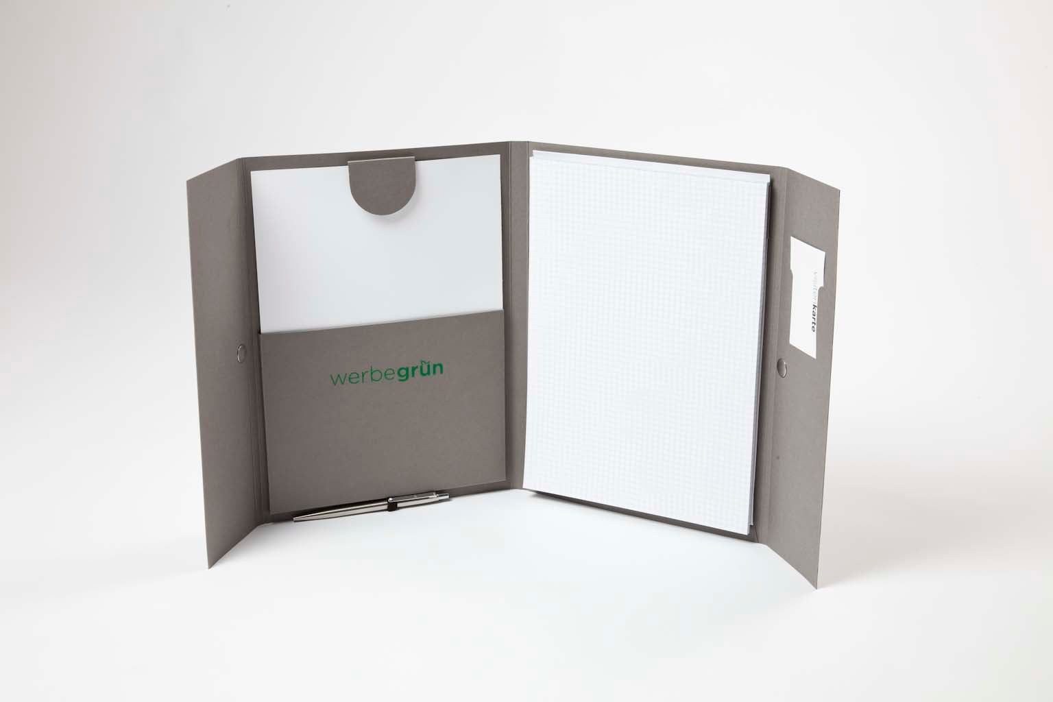 Individual conference folders with A4 pad | werbegrün