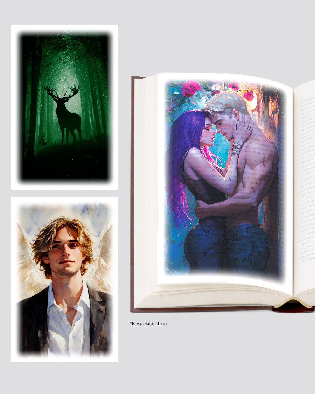 werbegrün Motiv Page Overlay für Bücher