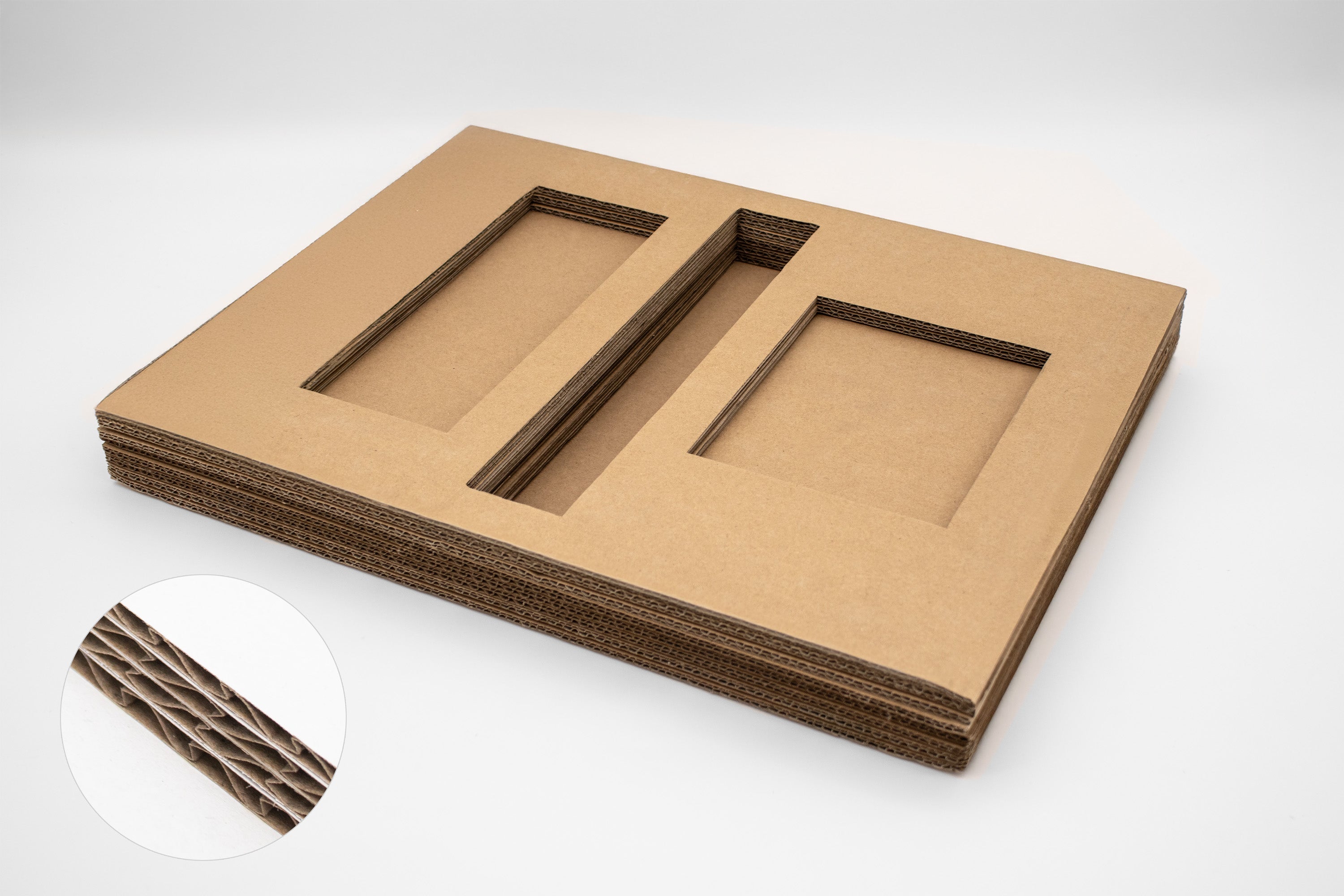 Individual upholstery inlays made of corrugated cardboard | werbegrün