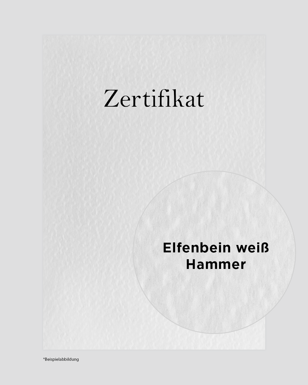 Hochwertiges DIN-A4 Urkundenpapier in Elfenbein weiß Hammer von werbegrün im Onlineshop erhältlich.