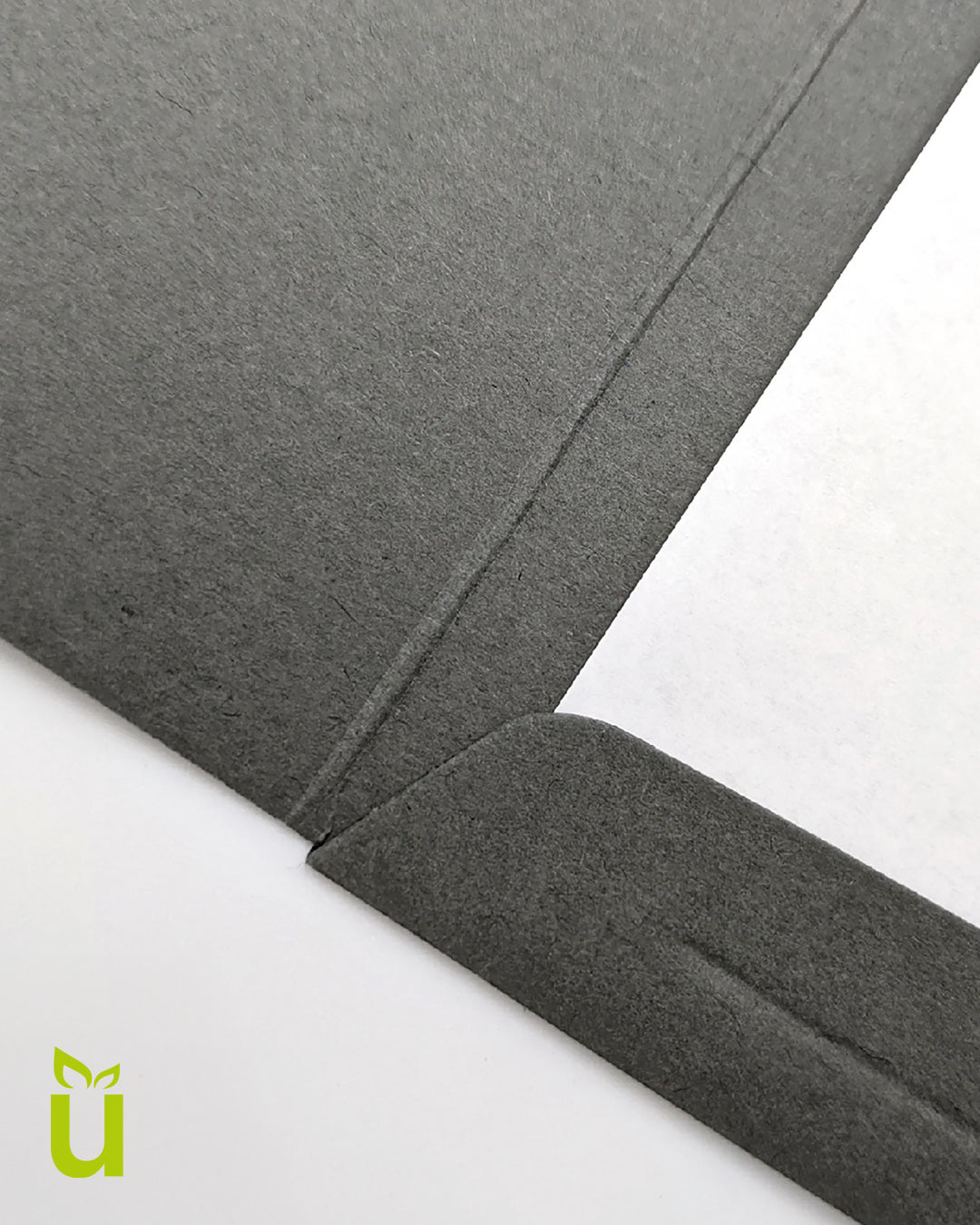 Detaillierte Urkundenmappenansicht mit stabilen Laschen für Ihre Urkunden von werbegrün